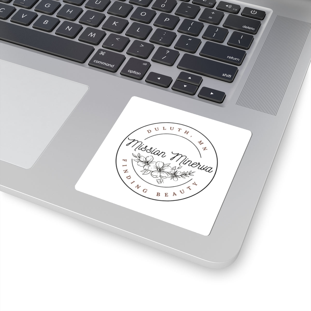 Mission Minerva Kiss-Cut Stickers, Floral Laptop Decal, Home Decor Stickers, Customizable Artwork, Wedding Favors, Gift Items