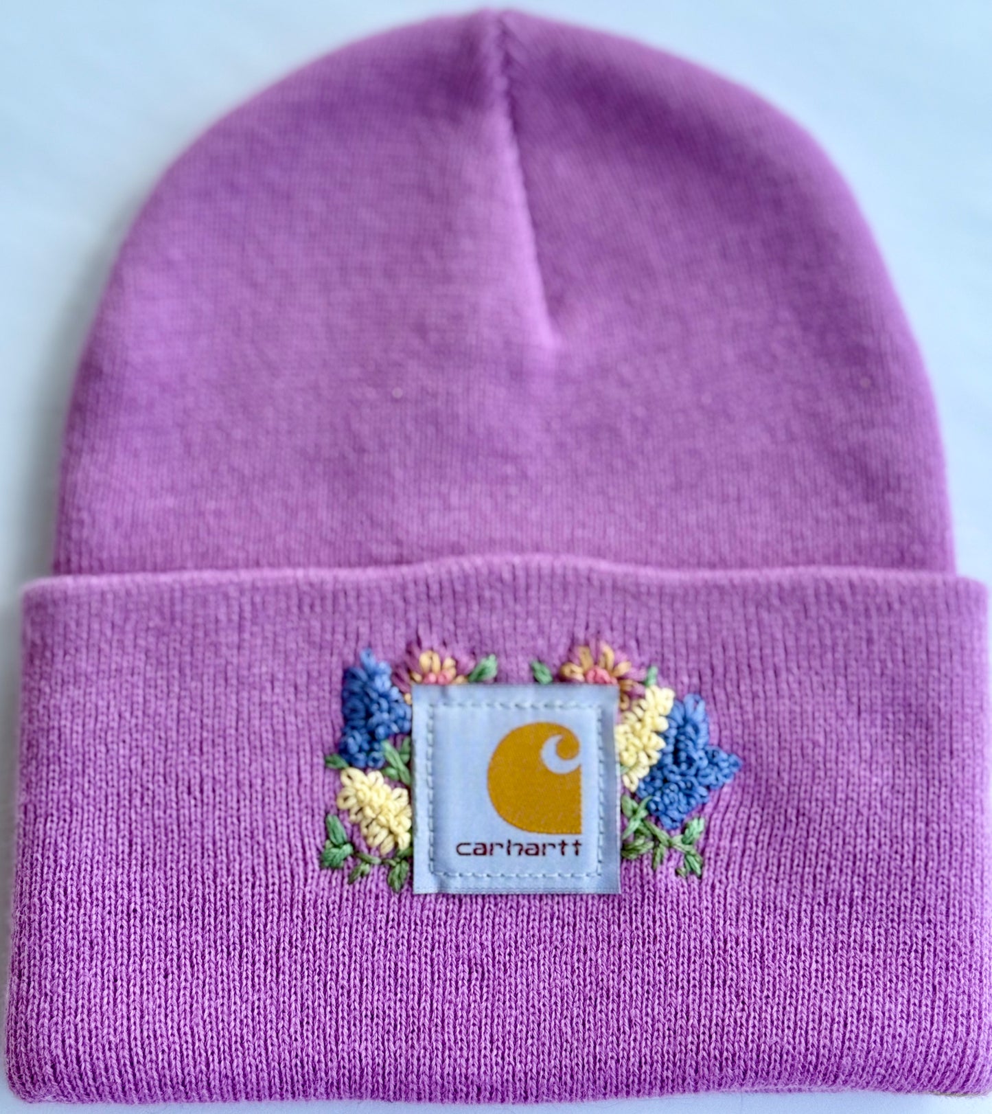 Lilac Adult Winter Embroidered hat